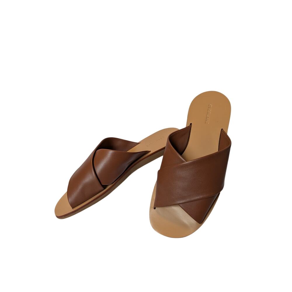 NEW Everlane THE DAY Brown Leather CROSSOVER SANDAL 5.5